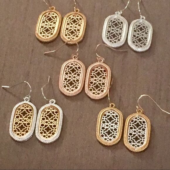 Boho Moroccan Filigree Oval Earrings - Picture 1 of 8